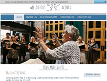 Tablet Screenshot of melodiousaccord.org